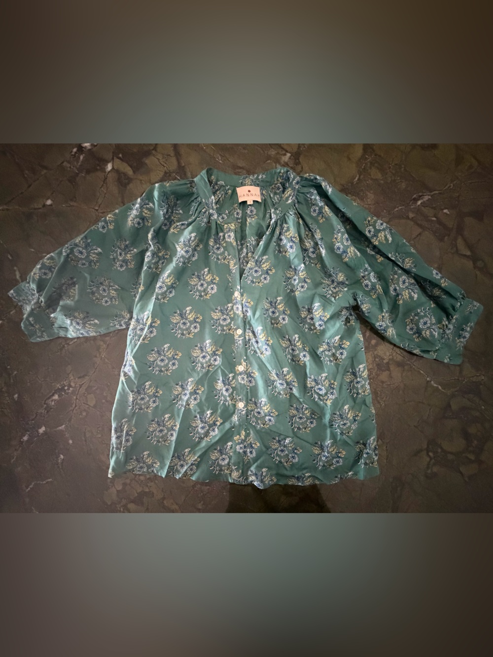 Hannah 100% Silk Blouse size 2